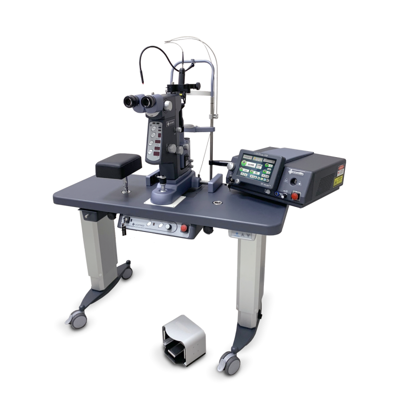 LIGHTMED YAG/SLT/532 combo system (YAG Green aiming) with MDT MD-3 table