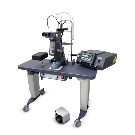 LIGHTMED YAG/SLT/532 combo system (YAG Green aiming) with MDT MD-3 table