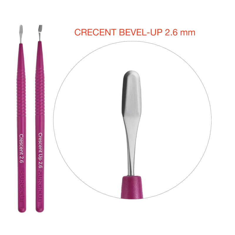 SURGICUT STERILE CRECENT BEVEL-UP 2.6 mm (10x)