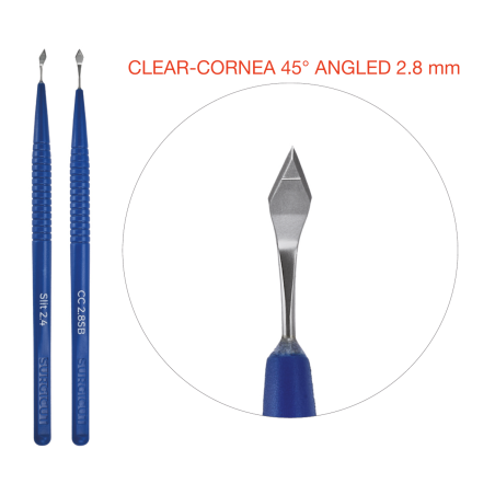 SURGICUT STERILE CLEAR-CORNEA 45° ANGLED 2.8 mm (10x)