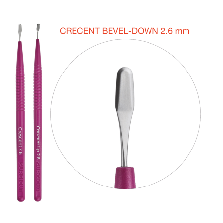 SURGICUT STERILE CRECENT BEVEL-DOWN 2.6 mm (10x)